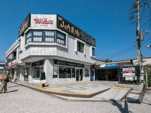 百合丘駅(駅周辺には小田急マルシェをはじめ、ゆりストア、スーパー三和、ダイソーなど商業施設がある。新宿駅まで登戸駅乗換で27分程度。)