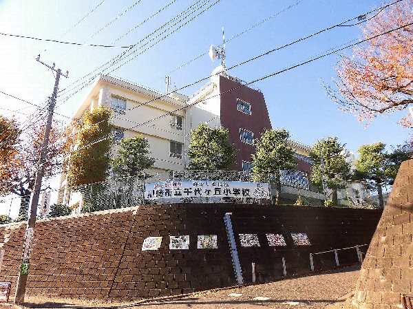 千代ヶ丘小学校(お子様が一日の中でも長い時間を過ごす小学校。のびのびと過ごし、広い校庭で元気に駆け回ったり、どんどん成長していく姿が目に浮かびます。)