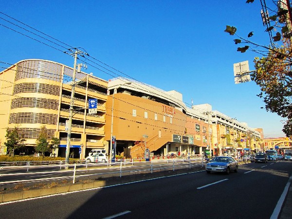 トレッサ横浜(オートモールを中心に専門店が約220店舗入った巨大なショッピングモール。スーパーSANWAがある。)