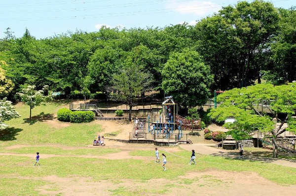 岸根公園(岸根公園駅に隣接する自然豊かな大規模公園。園内には大型遊具や広い芝生広場などがありのびのび遊べます。)